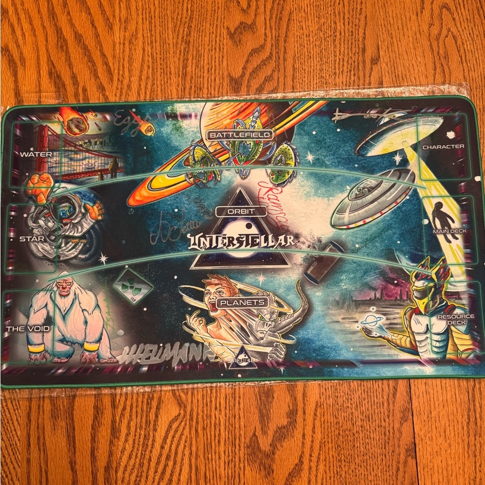 Interstellar TCG game neoprene mat signed